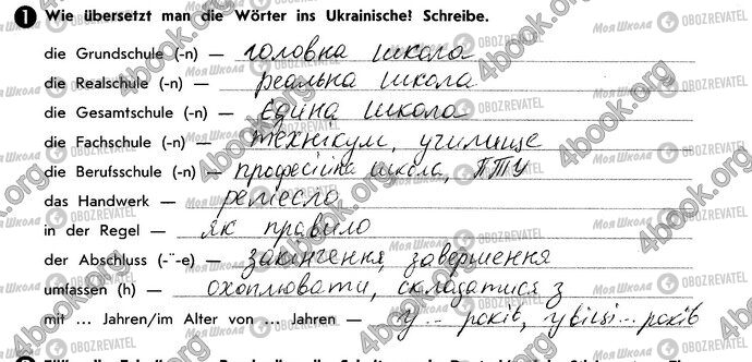 ГДЗ Німецька мова 10 клас сторінка Стр27 Впр1